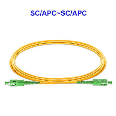 CE Single Mode Fiber Optic Patch Cord SC APC To SC APC Carrier Grade