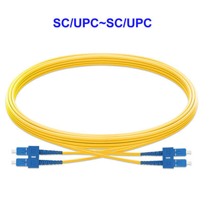 SC Connector Duplex Single Mode Fiber Optic Cable SC UPC To SC UPC